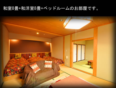 和洋室6畳+ベッドルームのお部屋です。